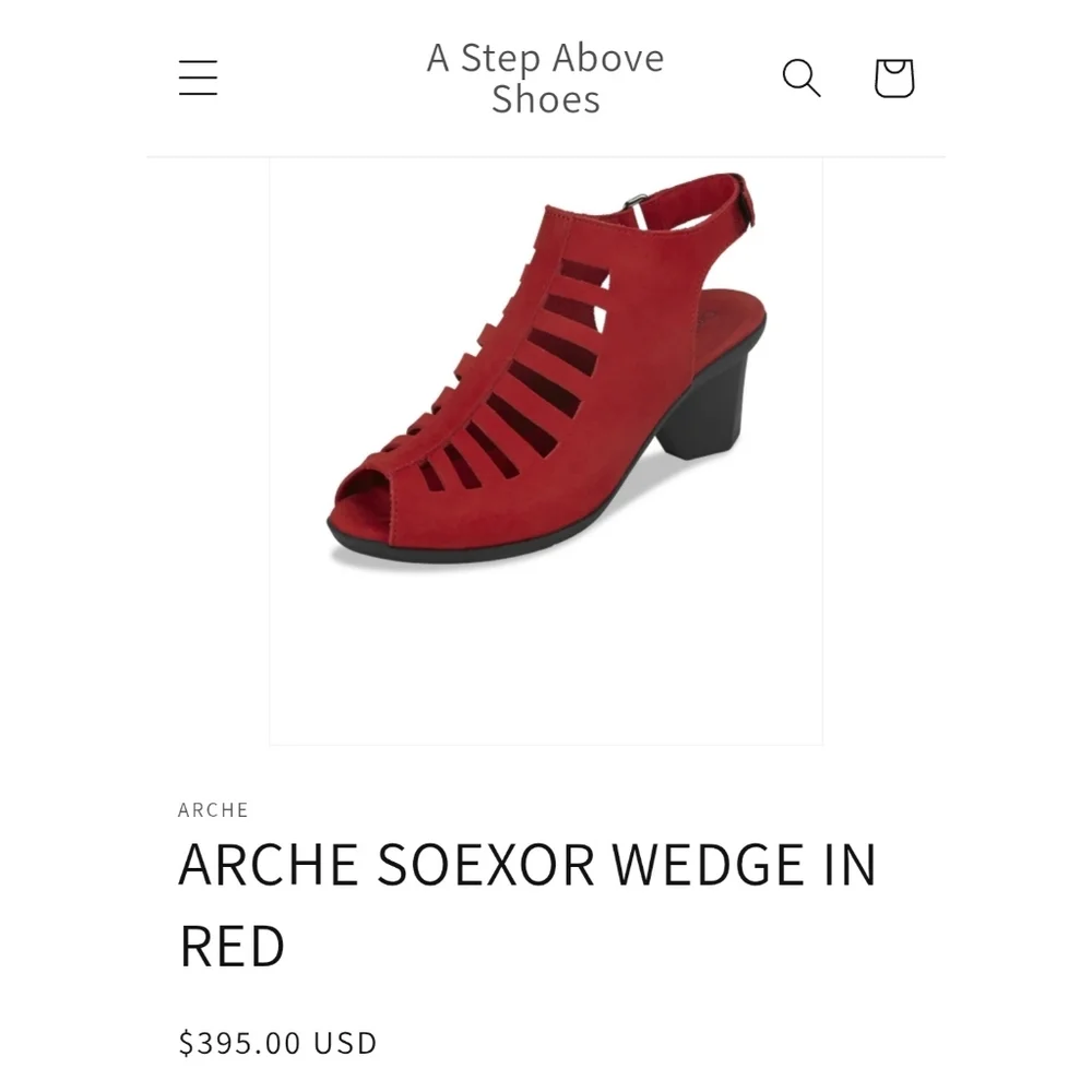 Arche Soexor Slingback Wedge Sandal - Size EU 41